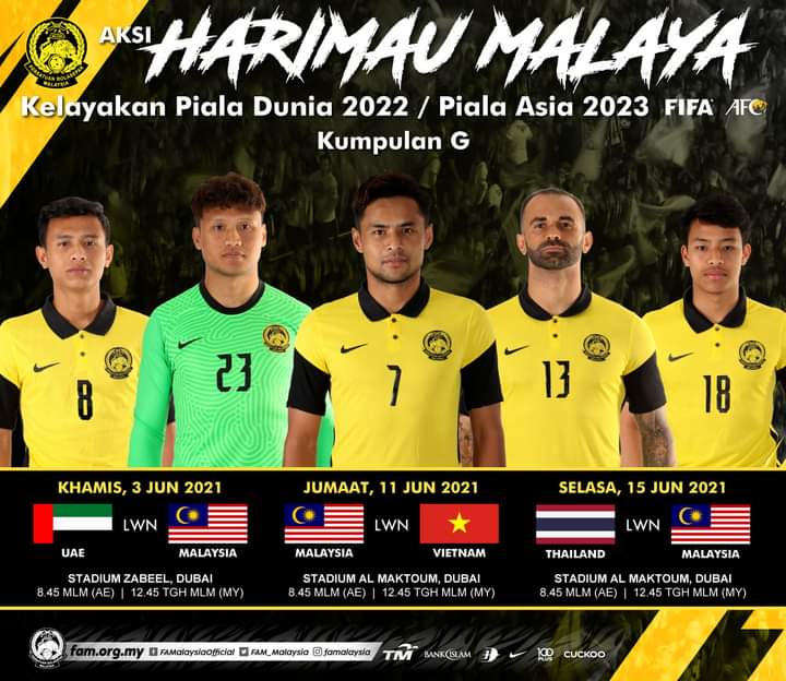 Jadual perlawanan persahabatan malaysia 2022
